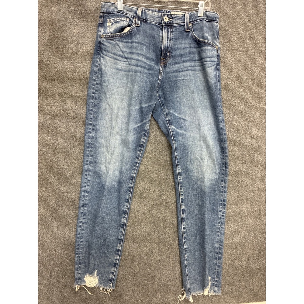 AG Adriano Goldschmied Ex-Boyfriend Slouchy Slim Distressed Jeans 30R Blue